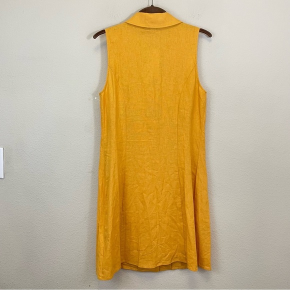 NWT ModCloth Orange Linen Blend Coasting‎ Along Shirt Mini Dress Size 6 - Picture 6 of 8